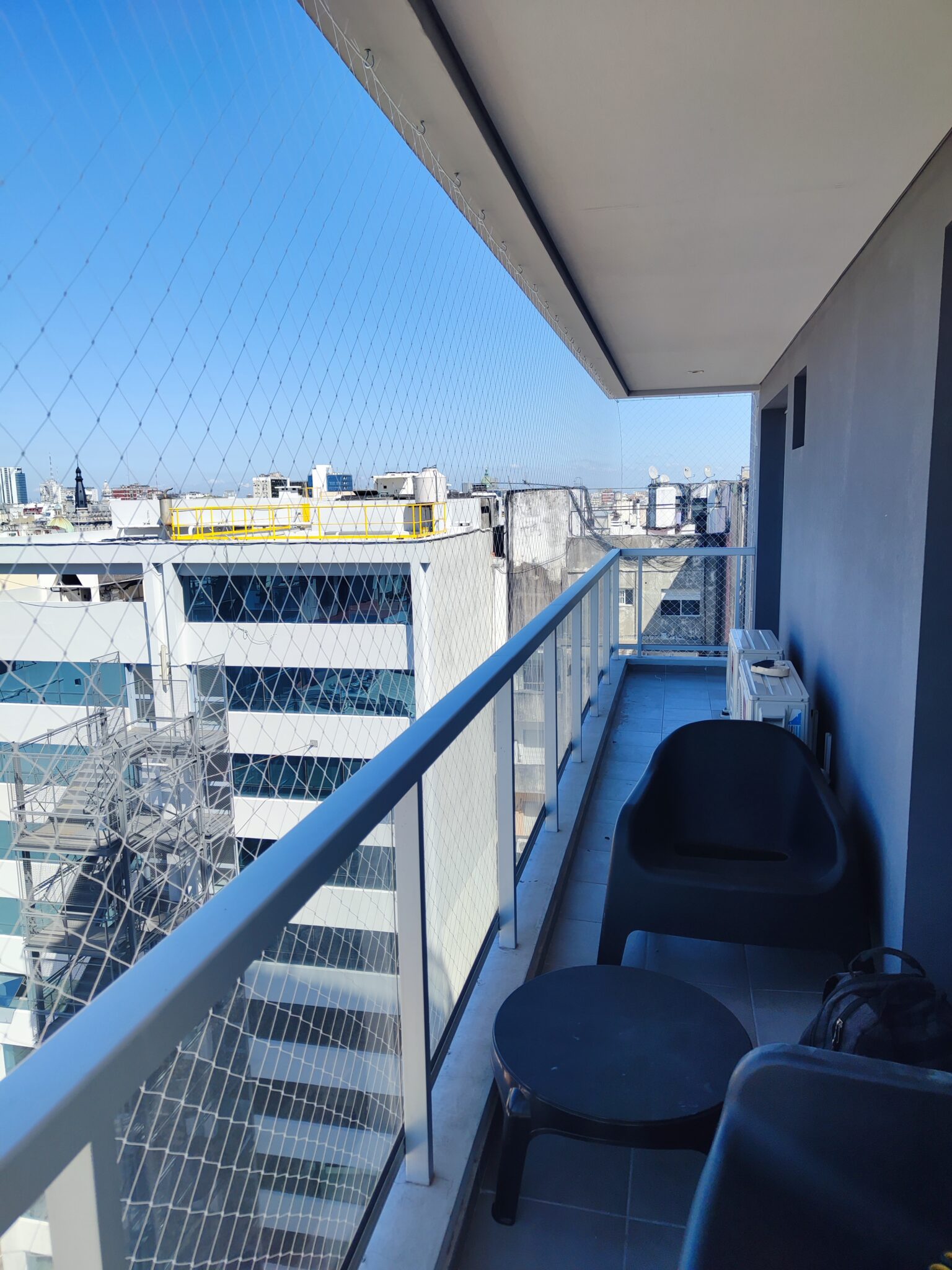 red de seguridad para balcón instalada en departamento de Palermo, Buenos Aires
